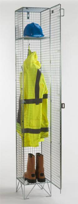 Wire Mesh Lockers - 1 Door 457mm Deep Warehouse Ladder