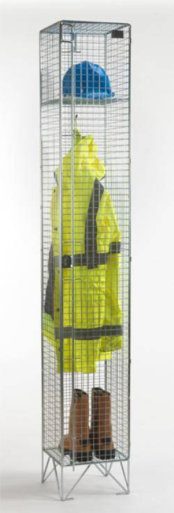 Wire Mesh Lockers - 1 Door 457mm Deep Warehouse Ladder