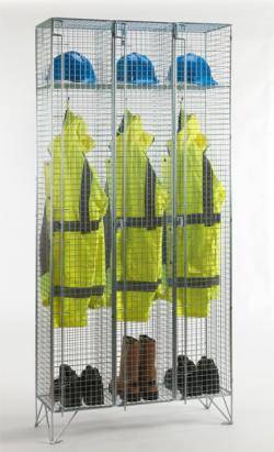 Wire Mesh Lockers - 1 Door 457mm Deep Warehouse Ladder