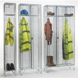 Wire Mesh Lockers - 1 Door 305mm Deep Warehouse Ladder