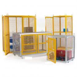 Grenadier® Security Cages - Galvanised with Yellow Doors