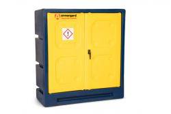 Armorgard Chemcube Cabinet - Plastic Hazardous Storage Cabinet Warehouse Ladder