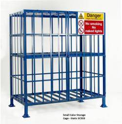 Cylinder Storage Cages Warehouse Ladder