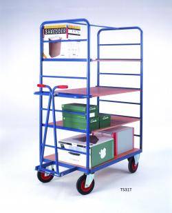 Heavy Duty Steel Shelf Trucks Warehouse Ladder