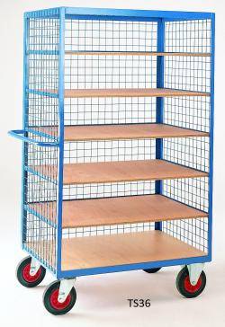 Heavy Duty Steel Shelf Trucks Warehouse Ladder